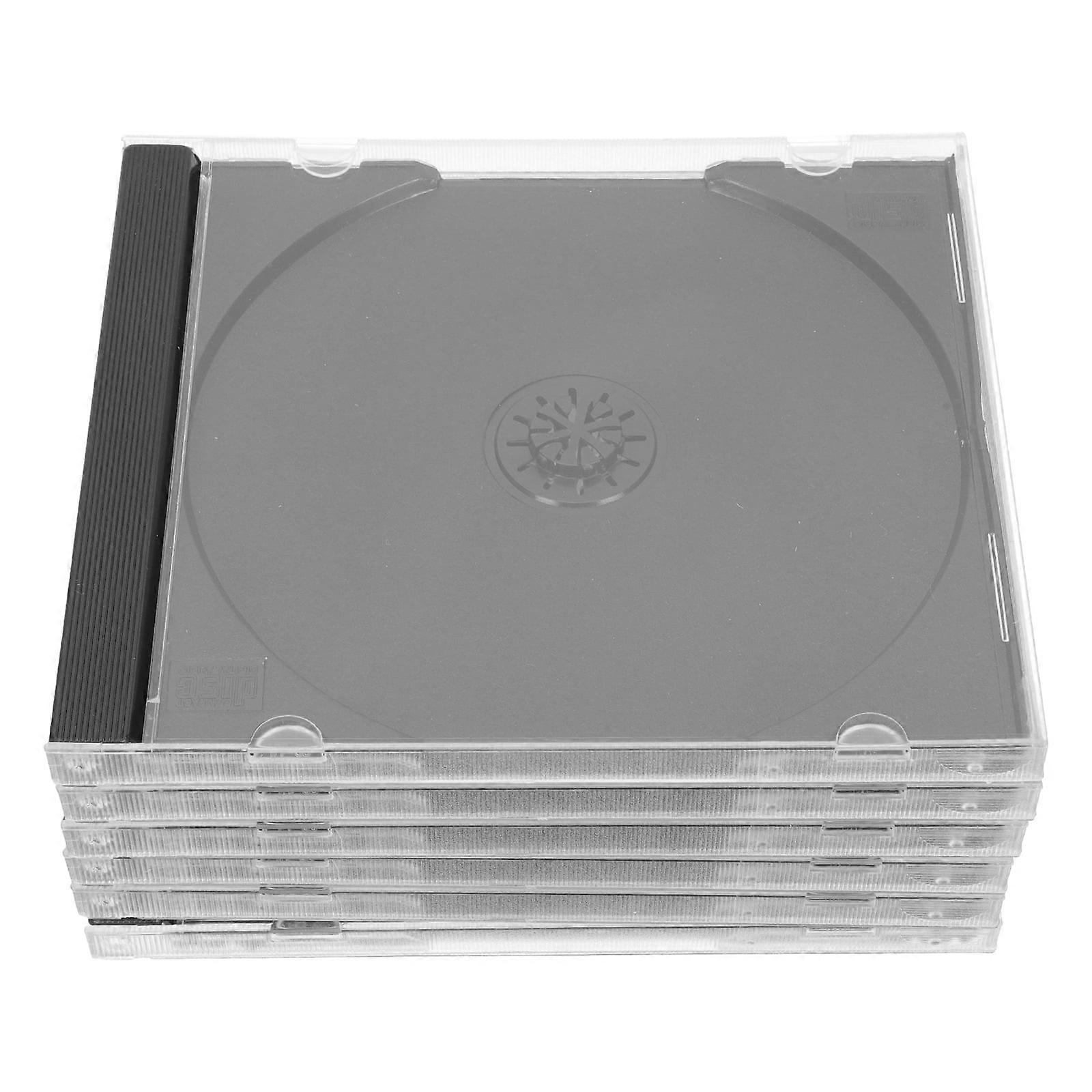 6 Pcs CD Disc Case Blank Cds Plastic Box Protective Storage