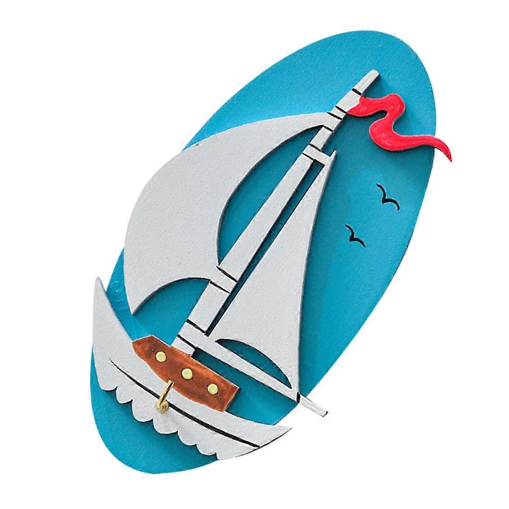 5Pcs Mediterranean Style Wooden Iron Hook for Fixing Use