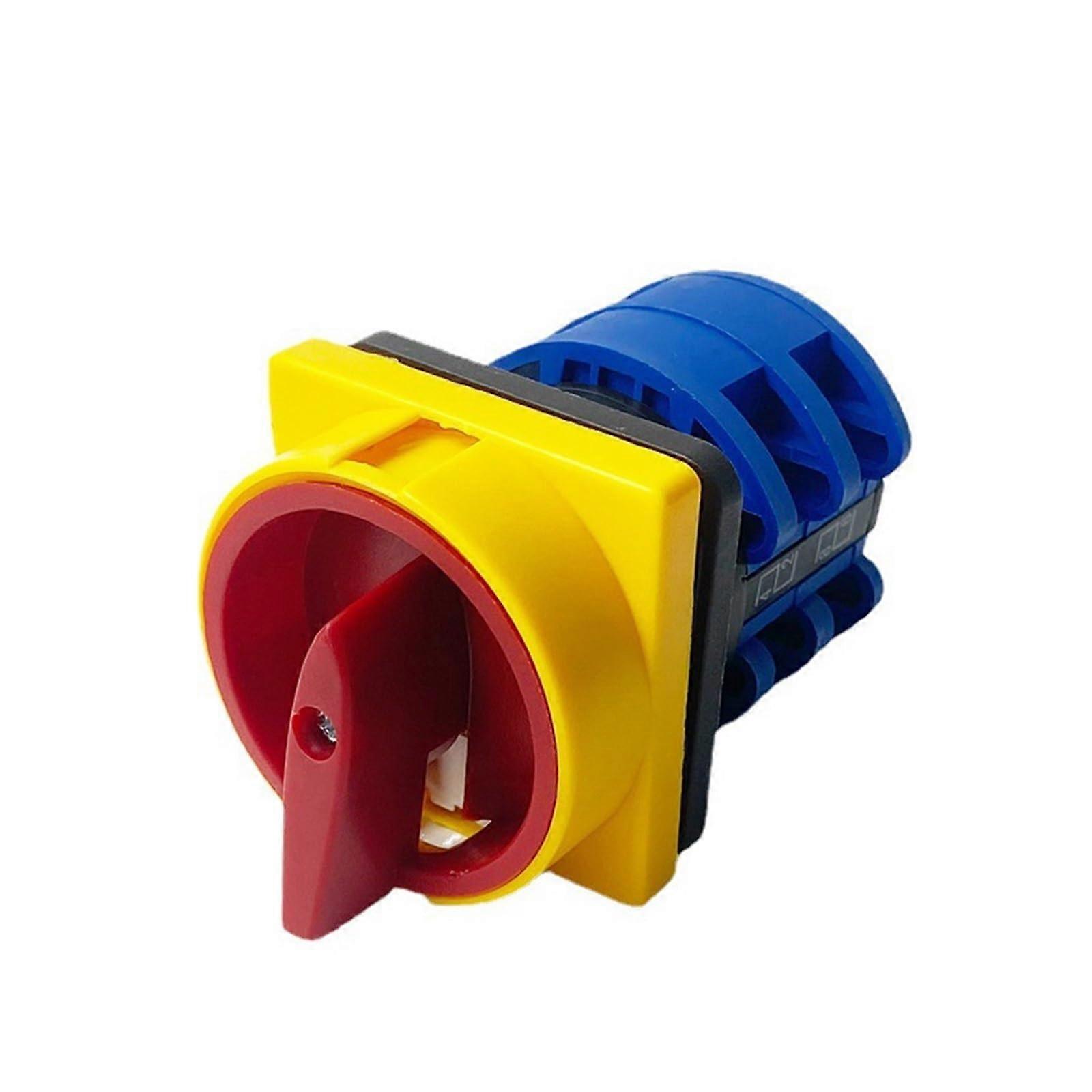 Cam Switch 25A 380V with Padlock Secure Design, Rotary Selector Switch for Power CutOff Safety