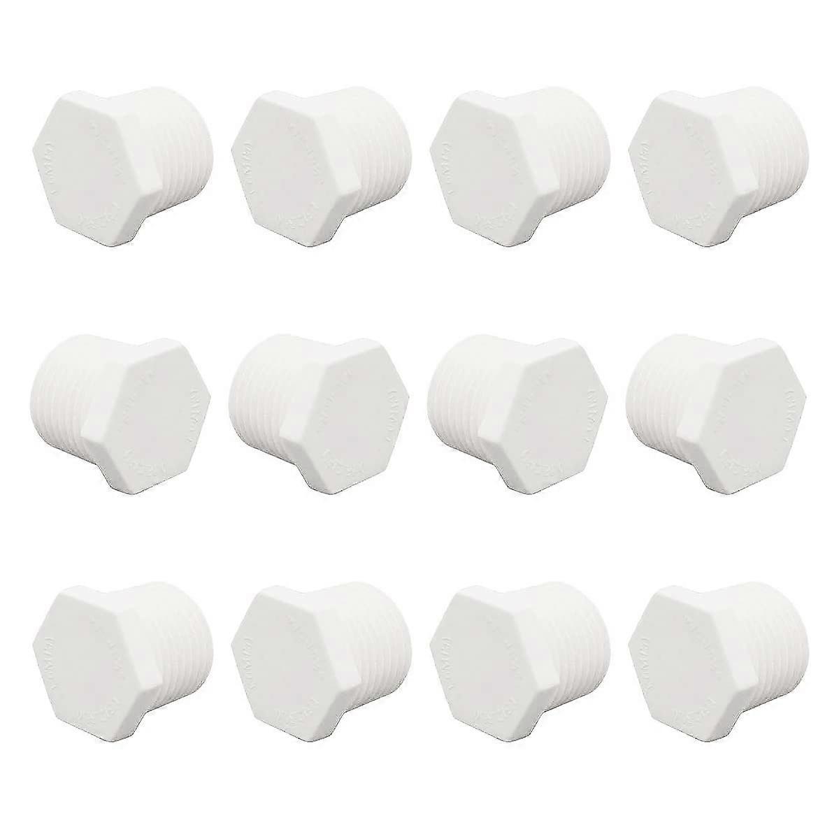 RV Water Heater Drain Plug, 1 Inch PVC Pipe Plug, Compatible With RV Camper And Atwood Water Heaters, 12 Pieces