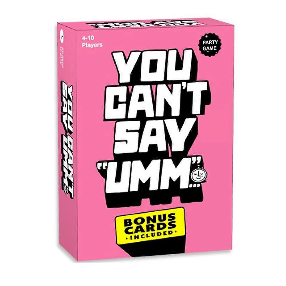 You Can't Say UMM Party Game, Funny Family Card Game Word Game