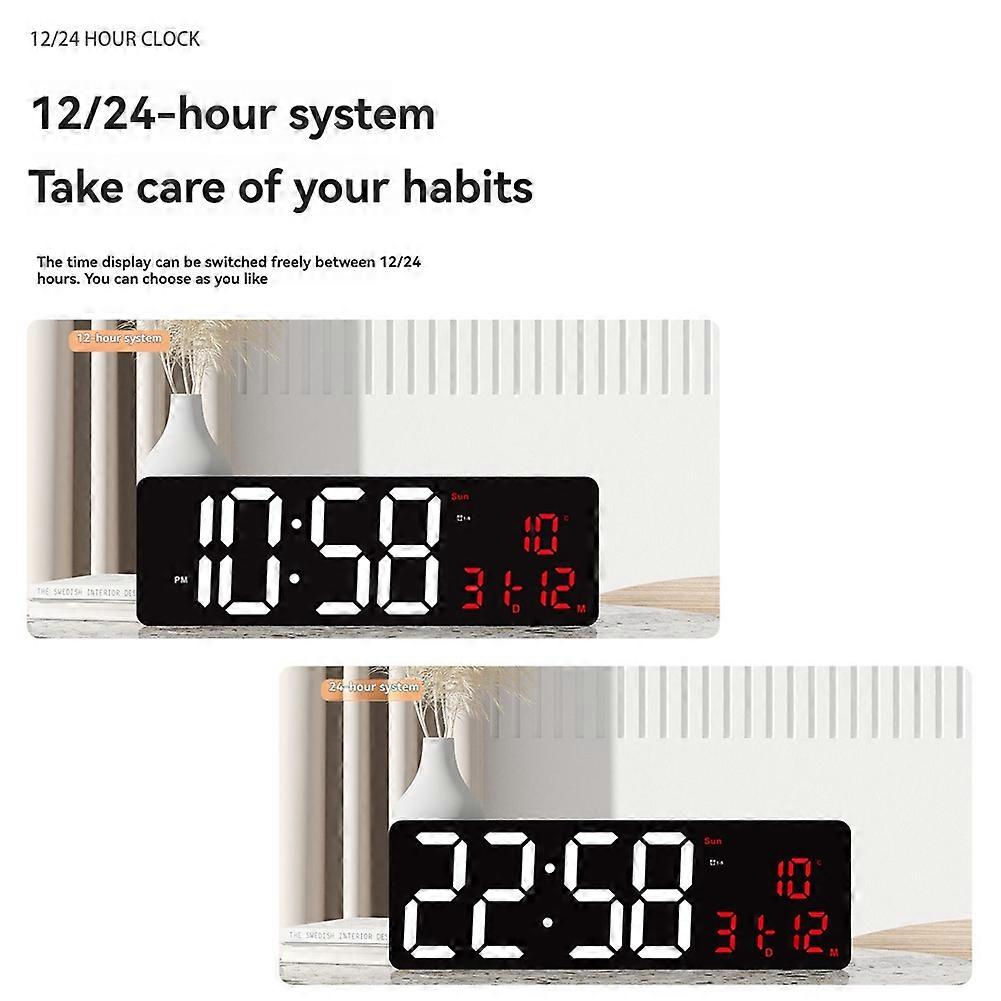 16.5'' Large Digital Wall Clock Big LED /Alarm/Timer Function/Emperature Display Digital Clock Electronic Watch C