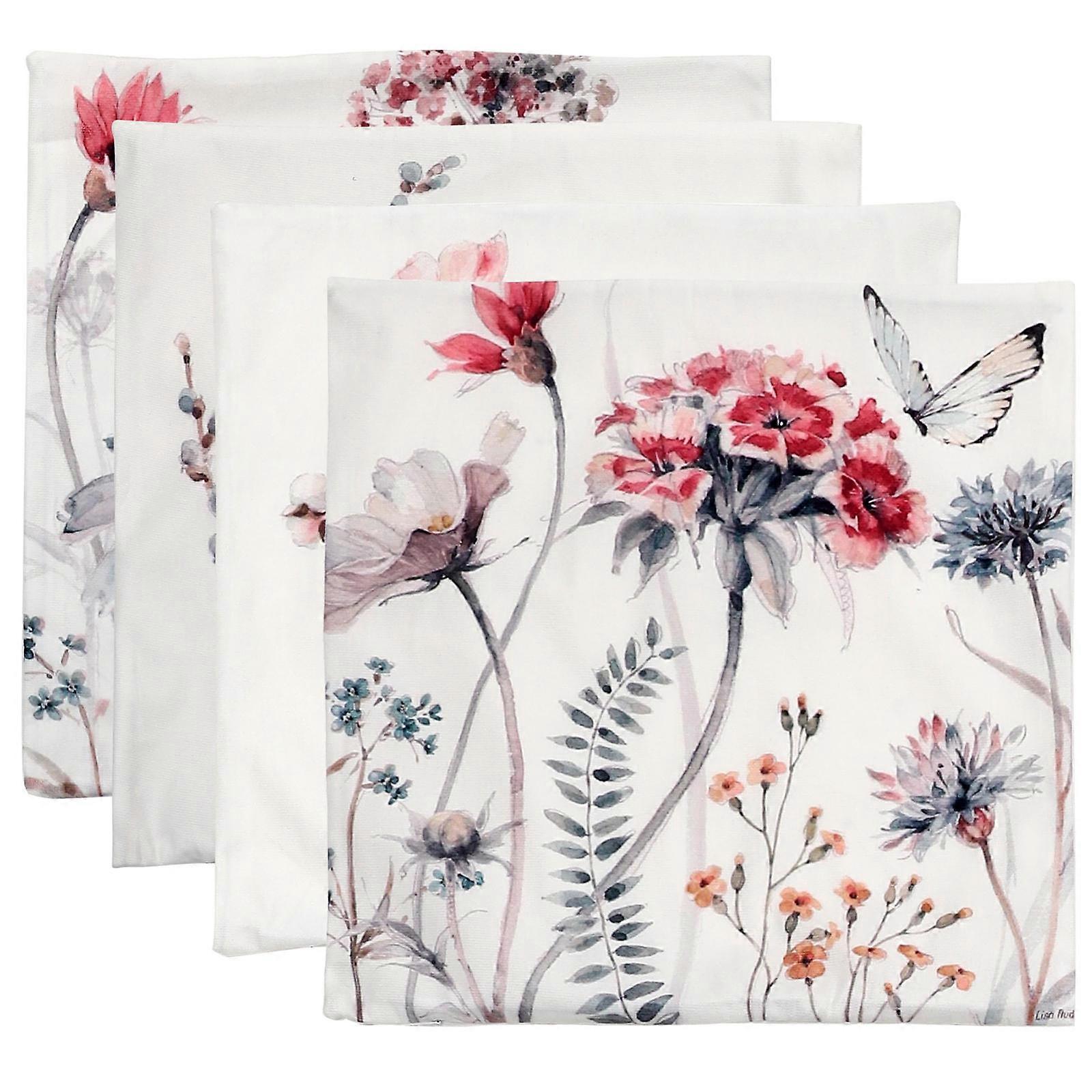 Flower Pattern Pillowcase Covers for Couch with Zipper 8Pcs Assorted