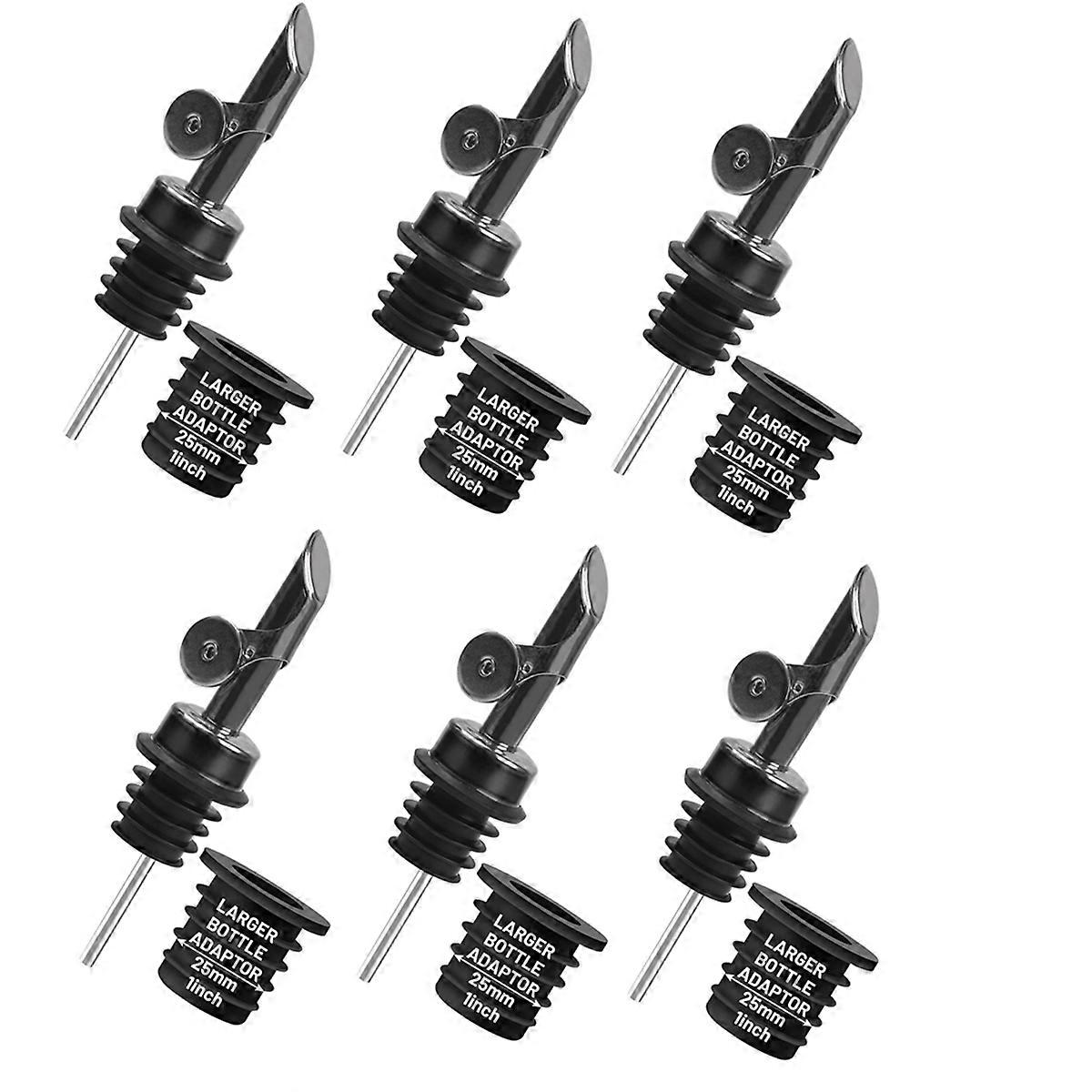 Liquor Pour Spout for Bottles, Hygienic Quick Bottle Pourer with Adapters for Large Neck Bottles, Auto-Open/Close