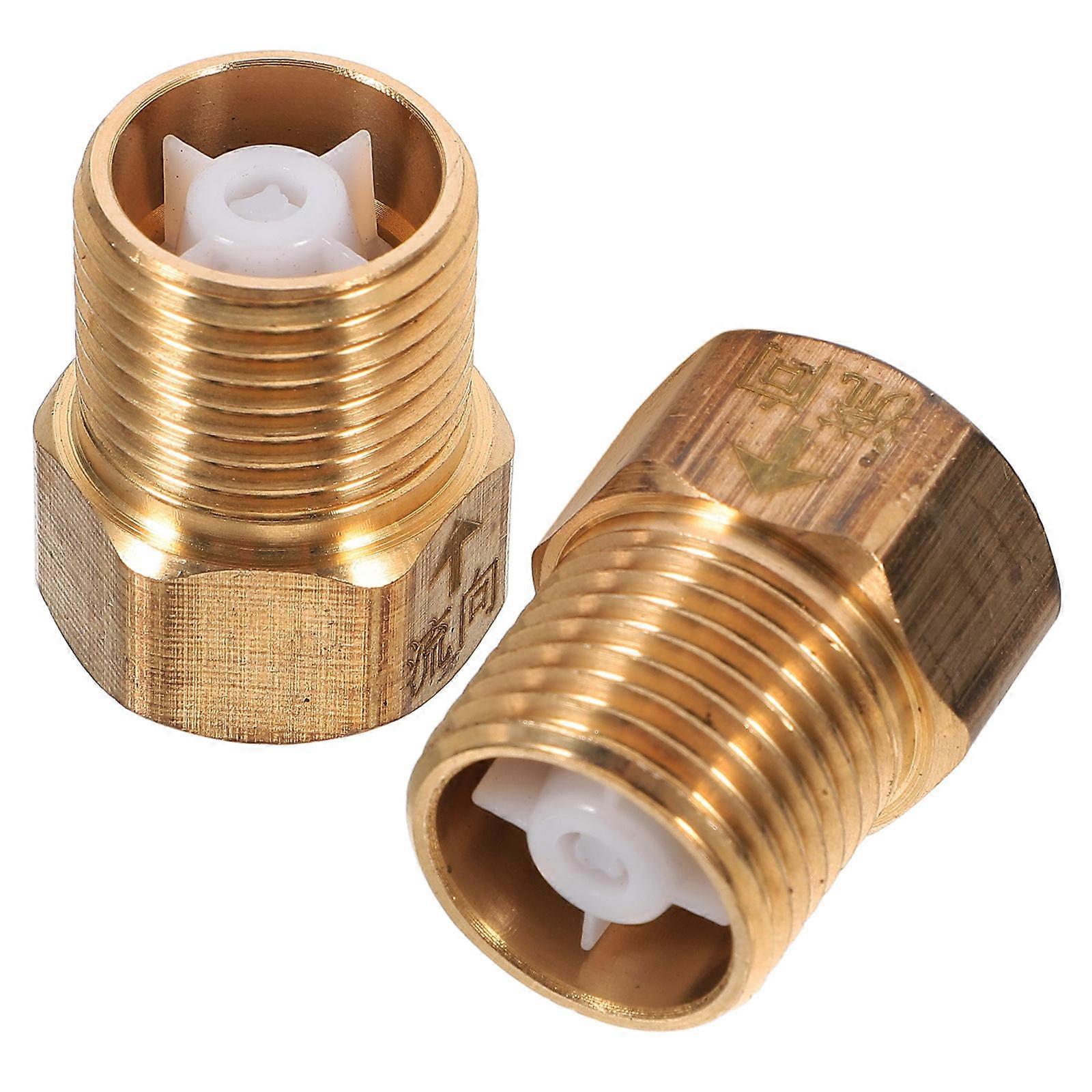 Stop Valve Brass Toilet Fill Valve Backflow Preventing 2Pcs Universal
