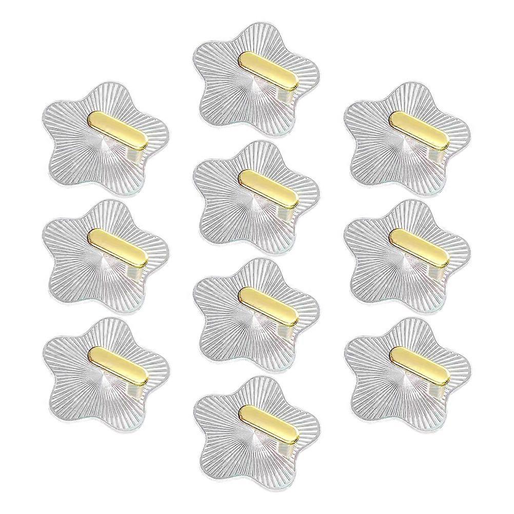 Star Wall Hook for Home Use with 10Pcs Self Adhesive Hanging Hooks