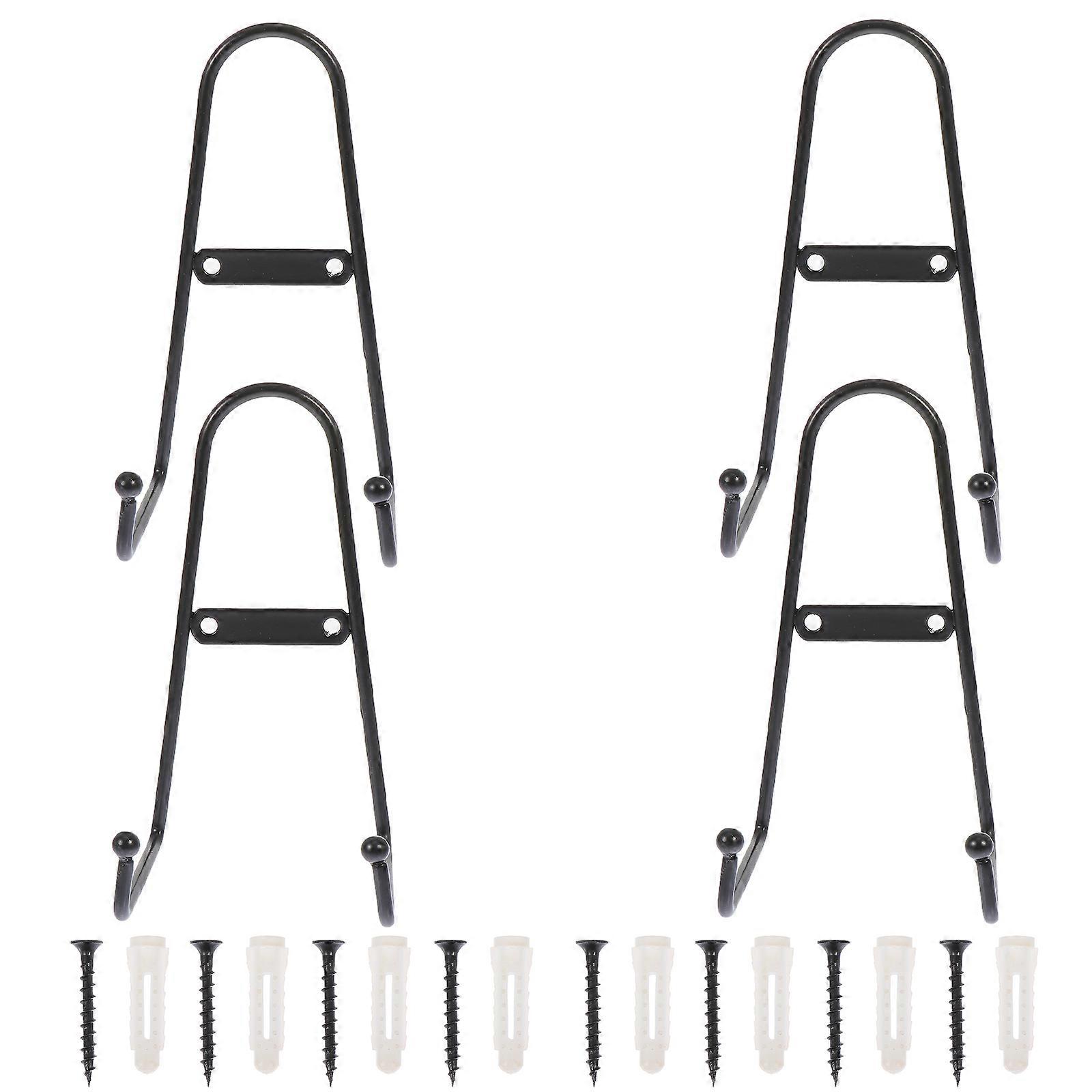 Ceramic Display Rack Metal Plate Stand for Decoration 4Pcs Set