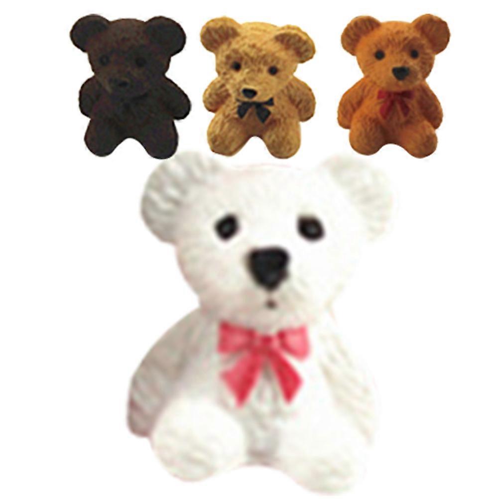 Mini Bear Figurines Plastic Tiny Bear Models for Decor 16Pcs Collection