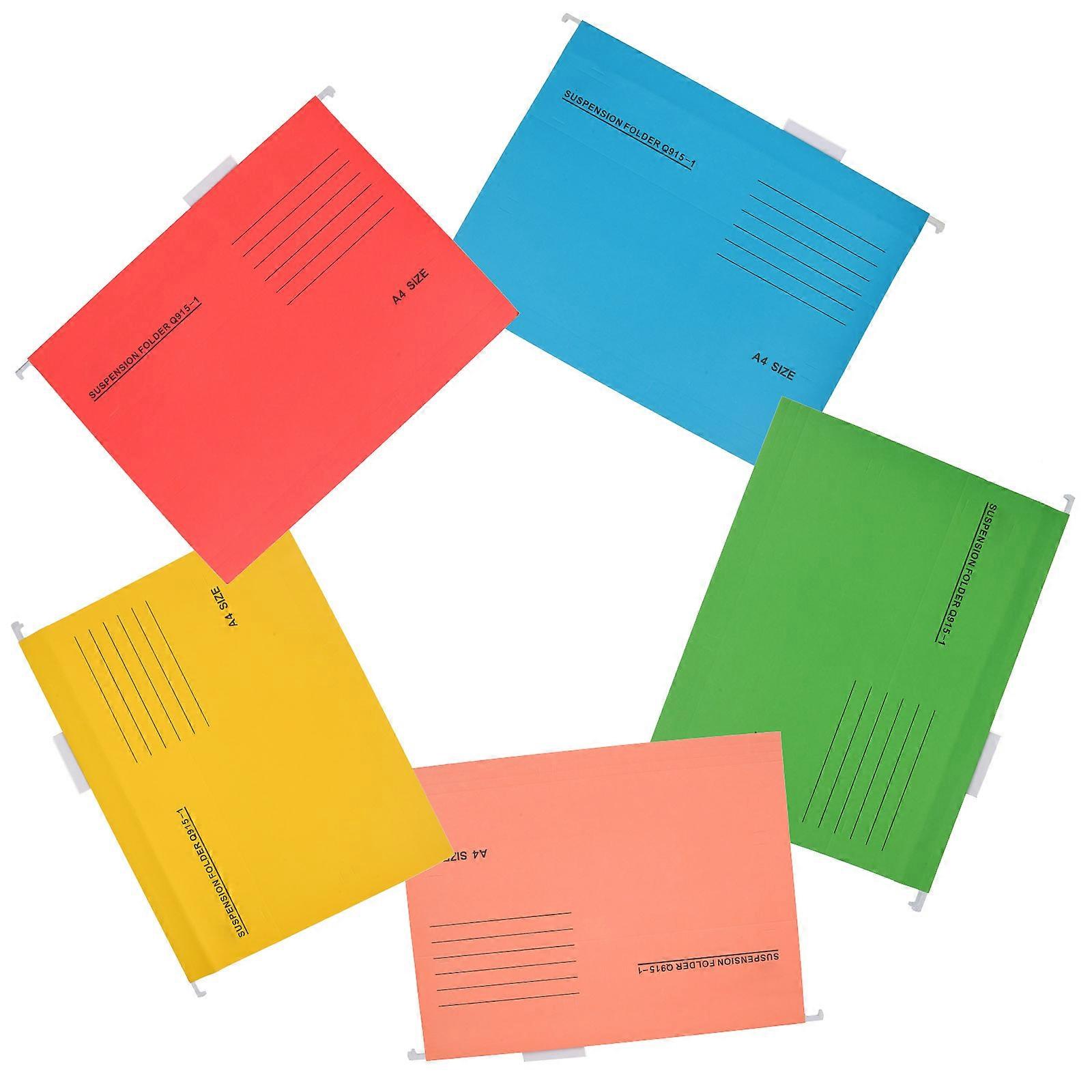 Office File Folder for Receipt Management 5Pcs Colorful Hanging Organizer