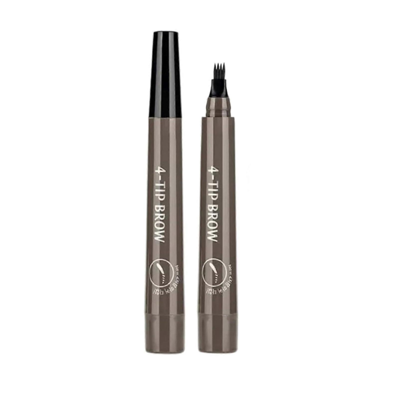 Waterproof Microblading Eyebrow Pencil Gray Brown with 4 Tip Precision for Long Lasting Natural Brows