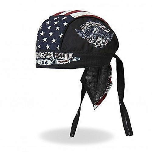 Motorcycle Headwrap with Breathable Mesh Lining, Multicolor Eagle Graphic, Lightweight Fit