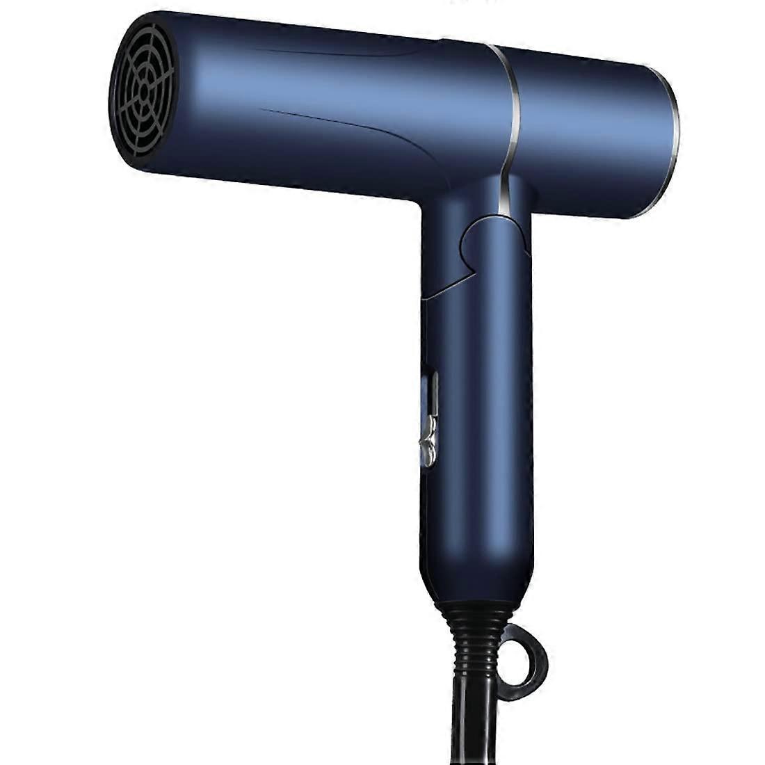 Ionic Travel Hair Dryer with Diffuser, 1200W Fast Drying, Foldable Compact Design, Blue