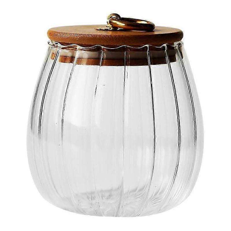 kitchen storage glass container in pumpkin shape