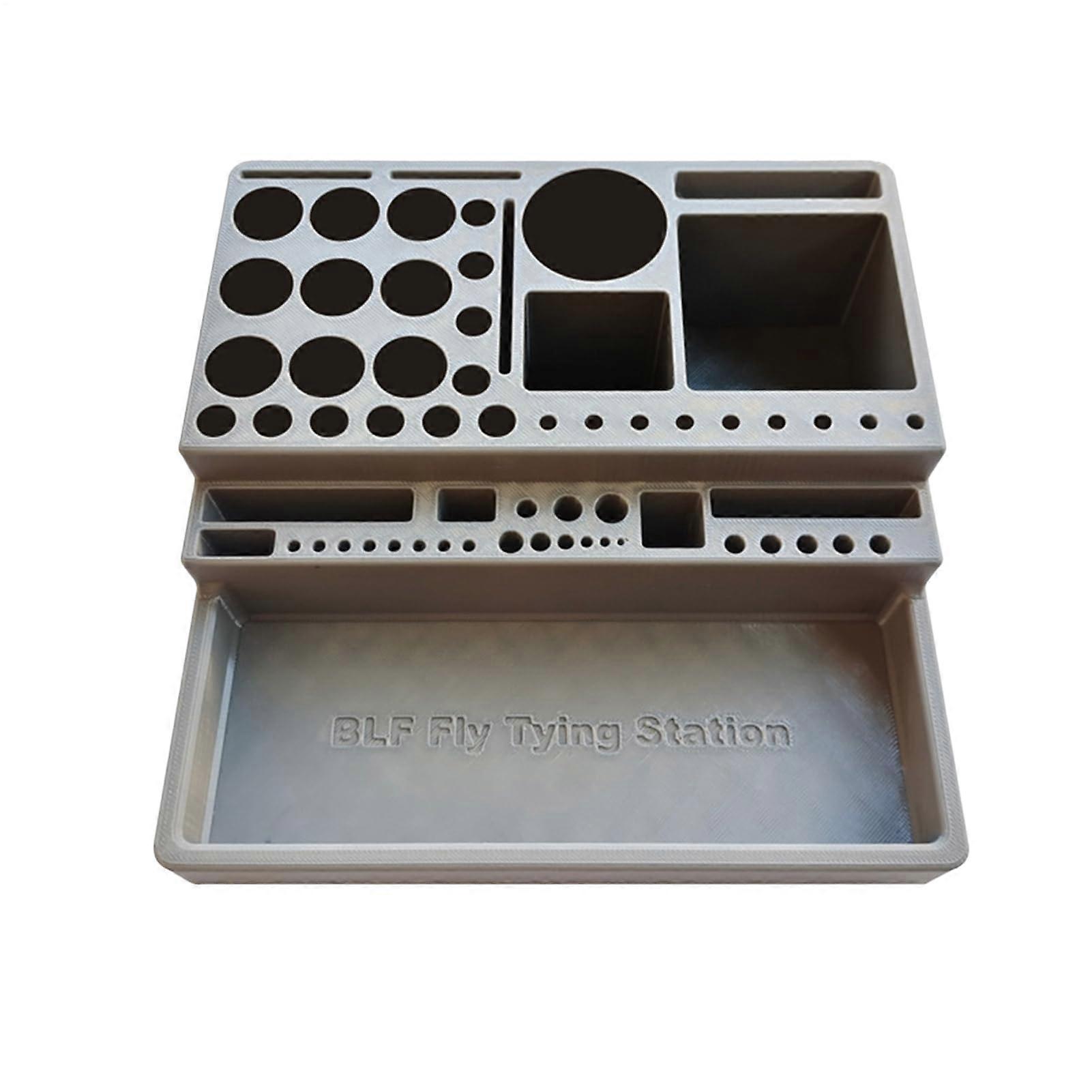 Fly Tying Tool Organizer with MultiTool Storage Station for Hooks, Threads and Jig Accessories