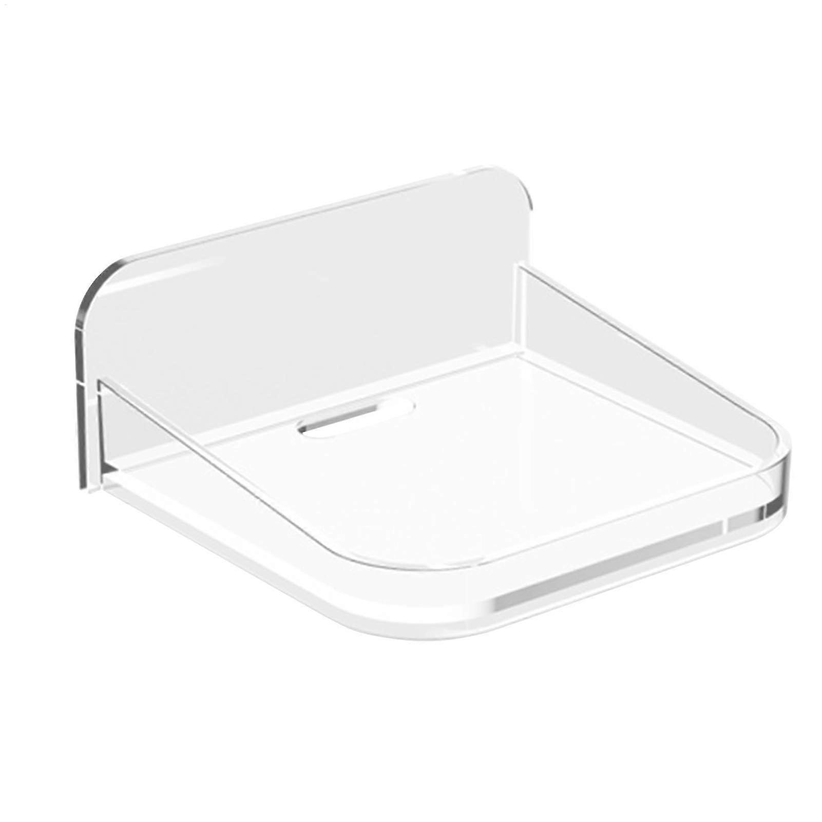 Security Camera Wall Mount with NoDrill Installation, Adhesive Floating Shelf for Wide Camera Compatibility