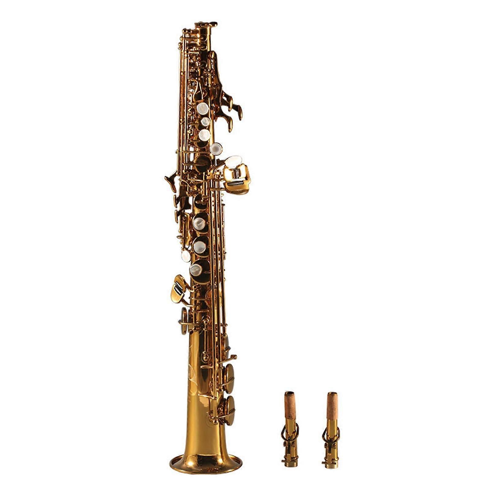 Soprano Saxophone for Beginners Adults B Flat Straight Pipe with Durable Lacquer Finish and Consistent Tone