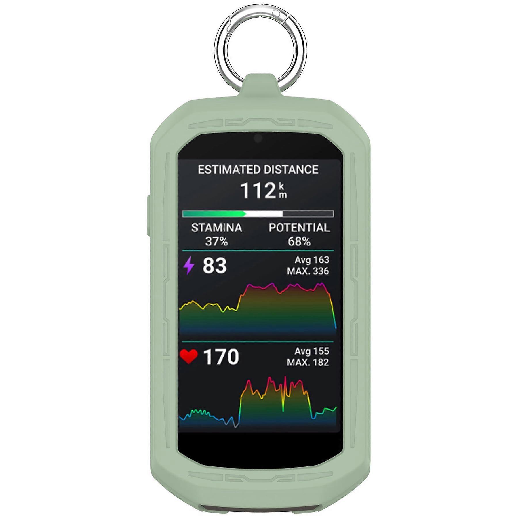 Light Green ScratchProof Shockproof Silicone Protective Case Cover Skin for Garmin Edge 1050