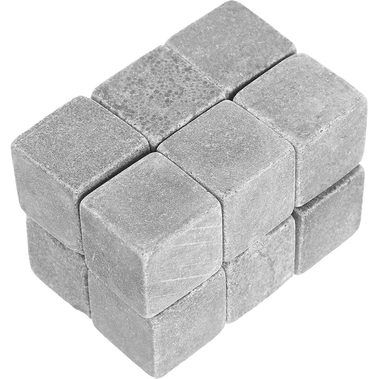 Reusable Whiskey Stones Grey Marble for Beverage Cooling 12Pcs Practical