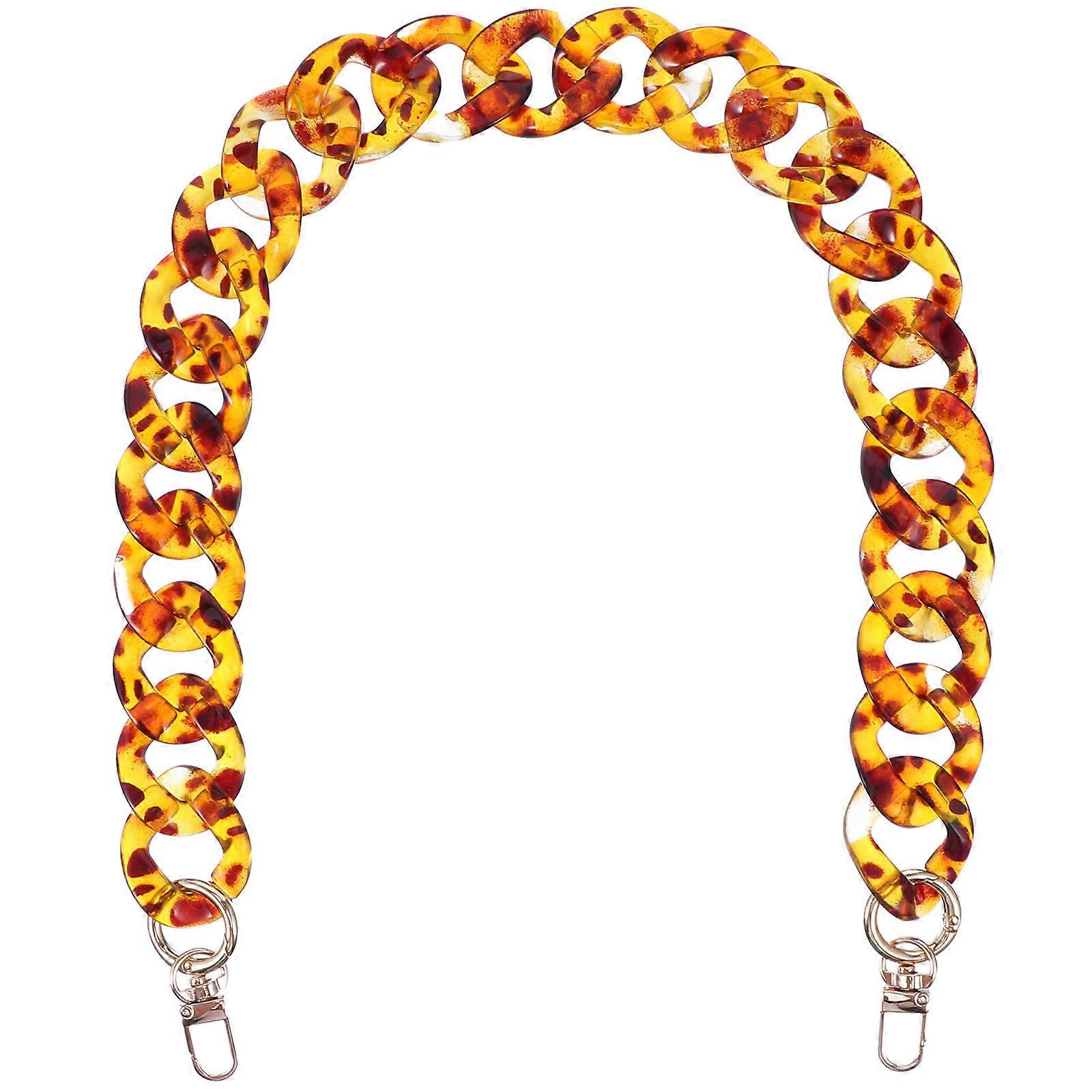 Creative Handbag Chain Leopard Acrylic Decoration Square Buckle Pattern Daily Use 1Pc