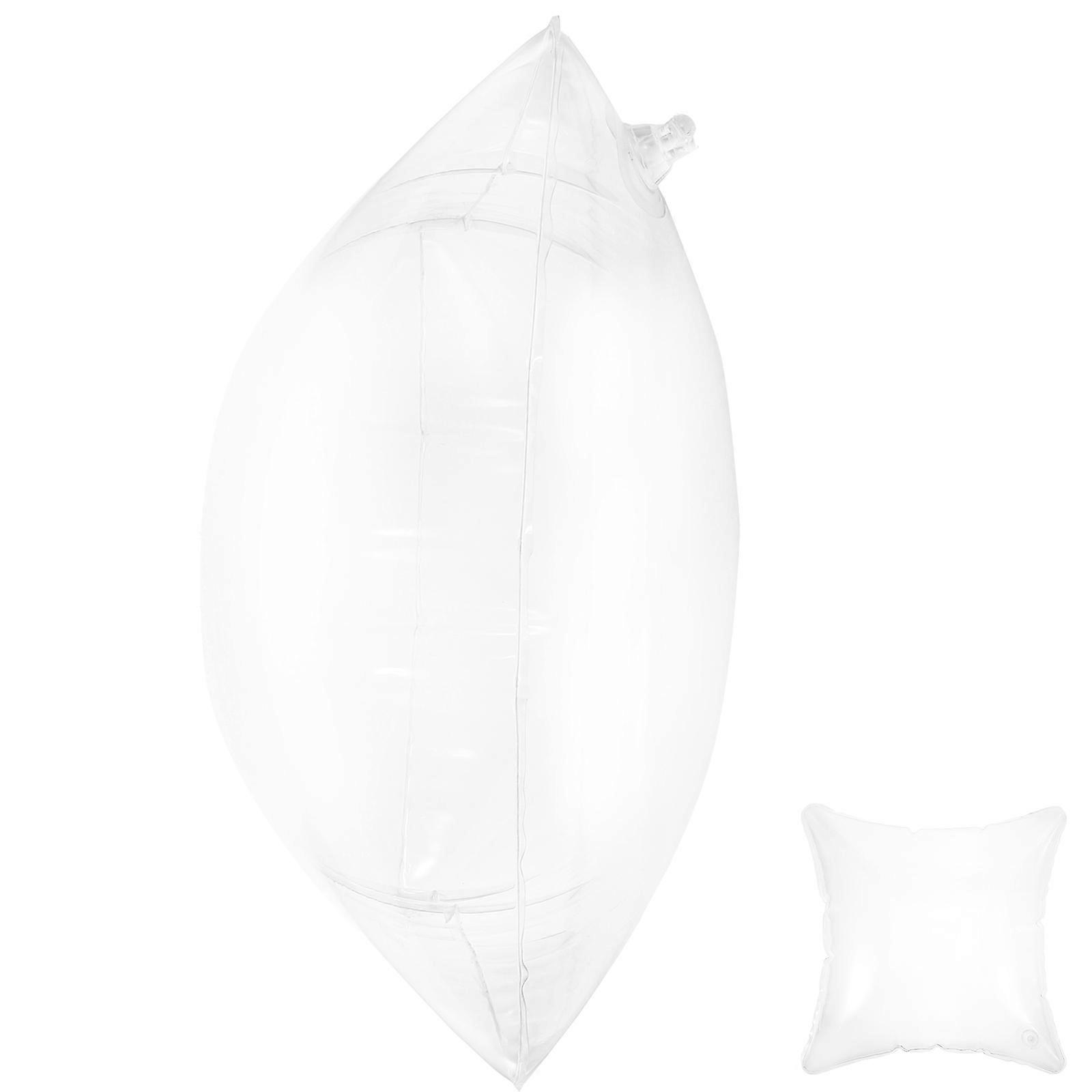 Inflatable Pillow Inserts Clear PVC Portable Camping Cushion