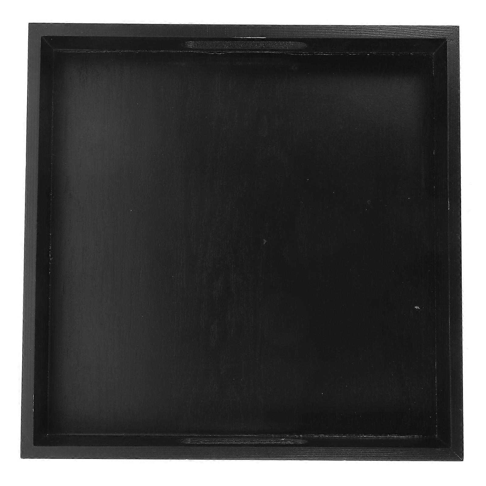 Black Wooden Serving Tray for Serving Desserts