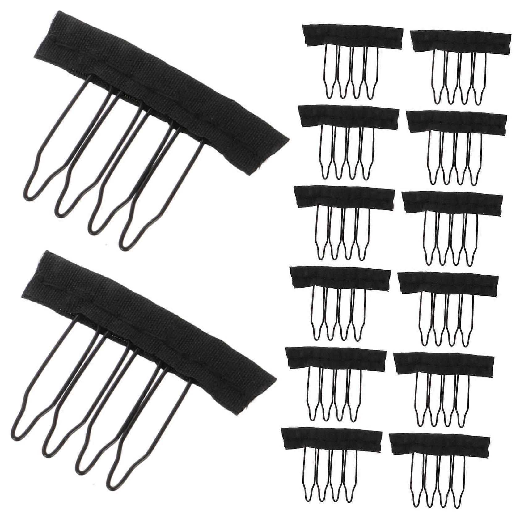 Wide Tooth Wig Comb Clips Set for Secure Wig Attachment and Versatile Styling