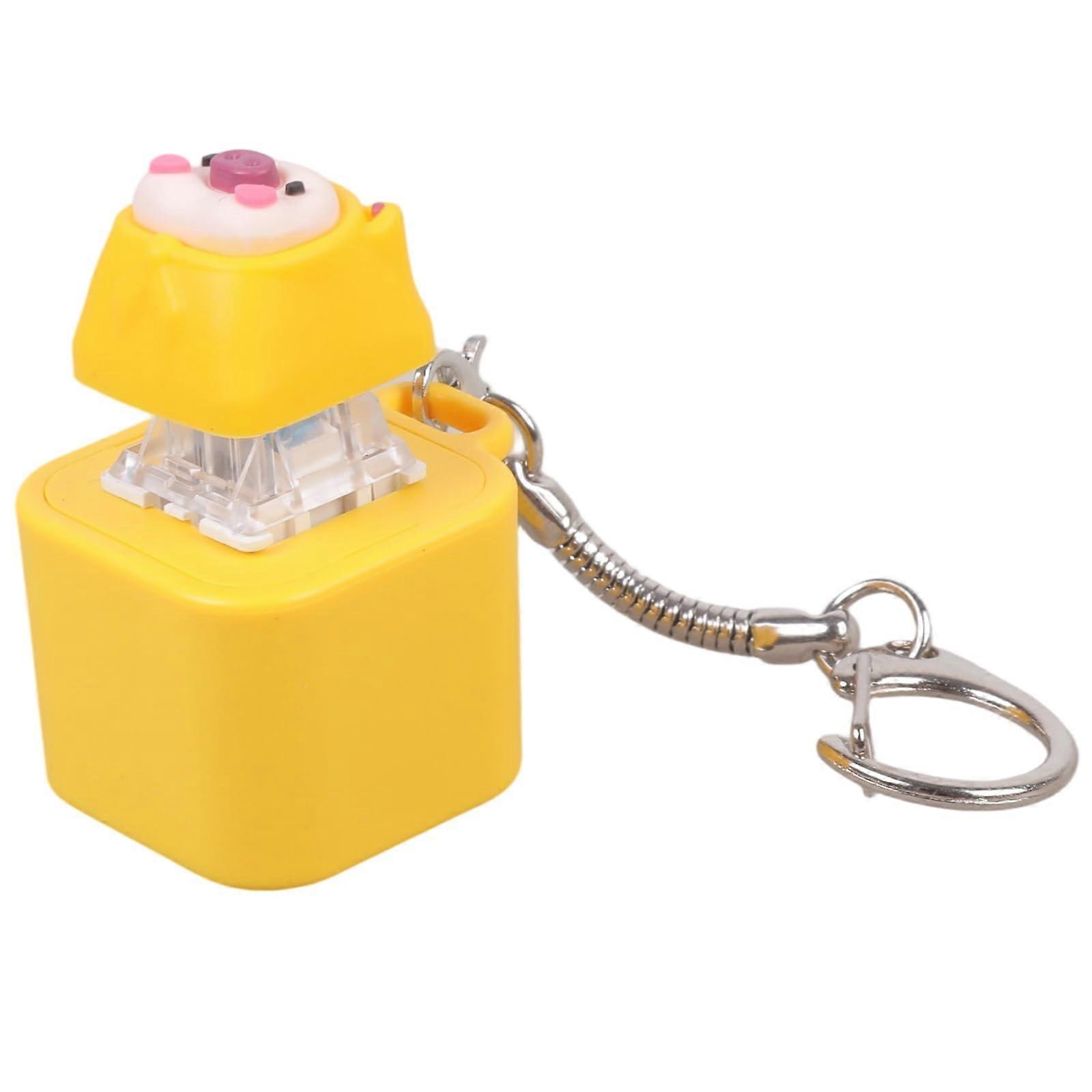 Pig Shaped Rechargeable Mechanical Keyboard Switch Tester with Speaker Keychain for Modding