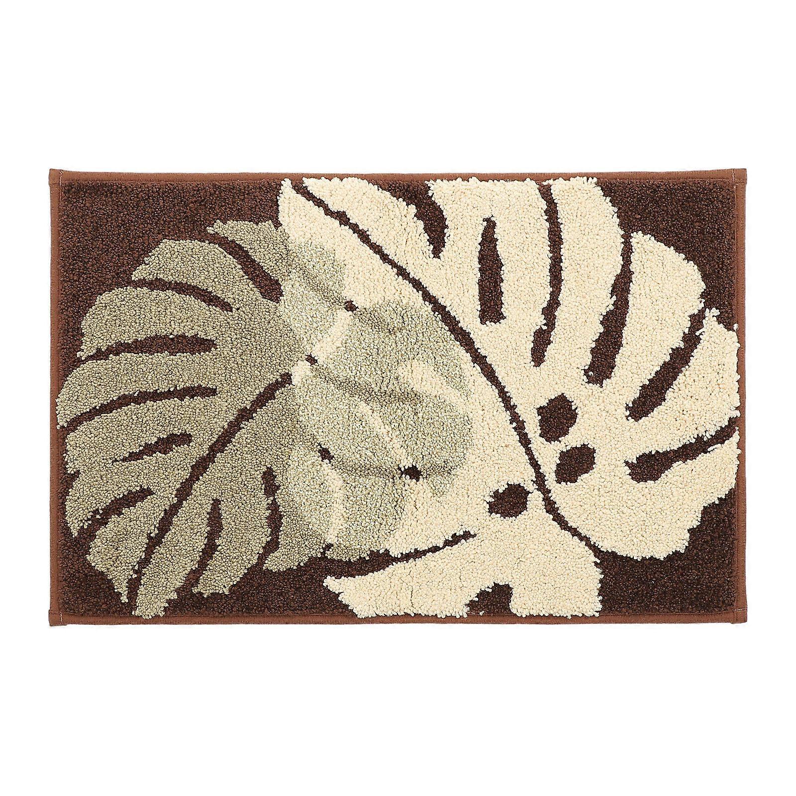 Leaf Design Tree Leaf Floor Pad for Water Absorption Polyester Entryway Mat