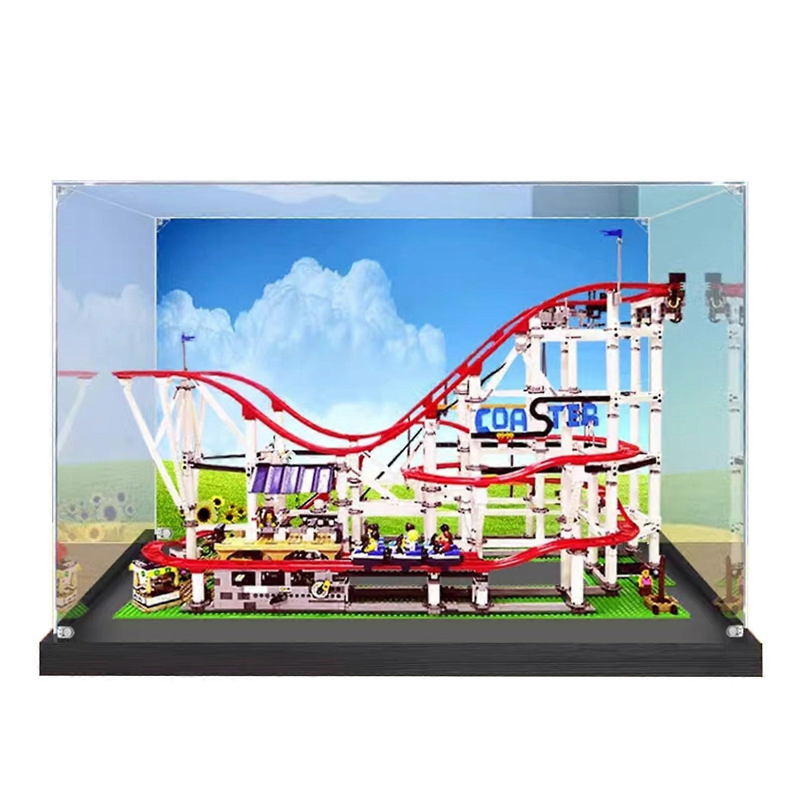 Roller Coaster Display Case Acrylic Dustproof Protective Box for  10261 Transparent