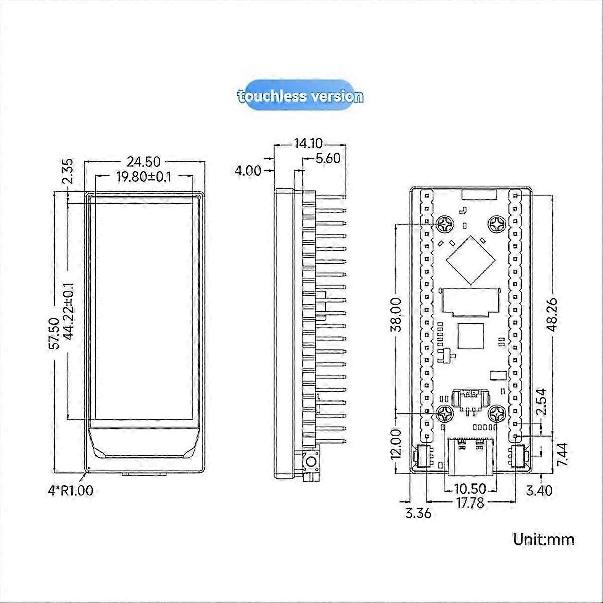 ESP32-S3 AMOLED 1.91 Inch Display M Development Board Dual-Core