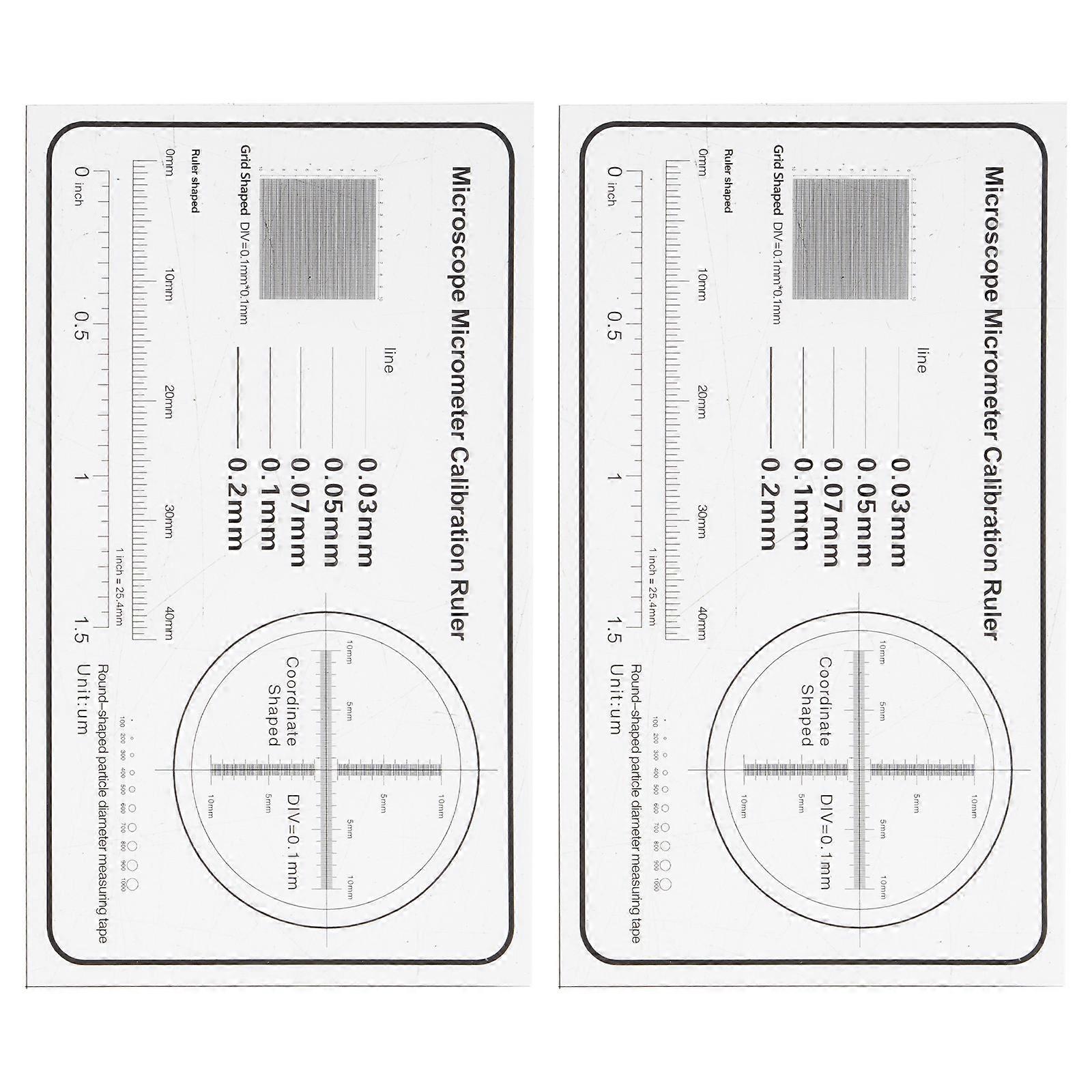 Precisions Microscope Calibration Ruler with 0.1mm Gradations Calibration Ruler Slide for Accurate Lab Measurement Multicolor