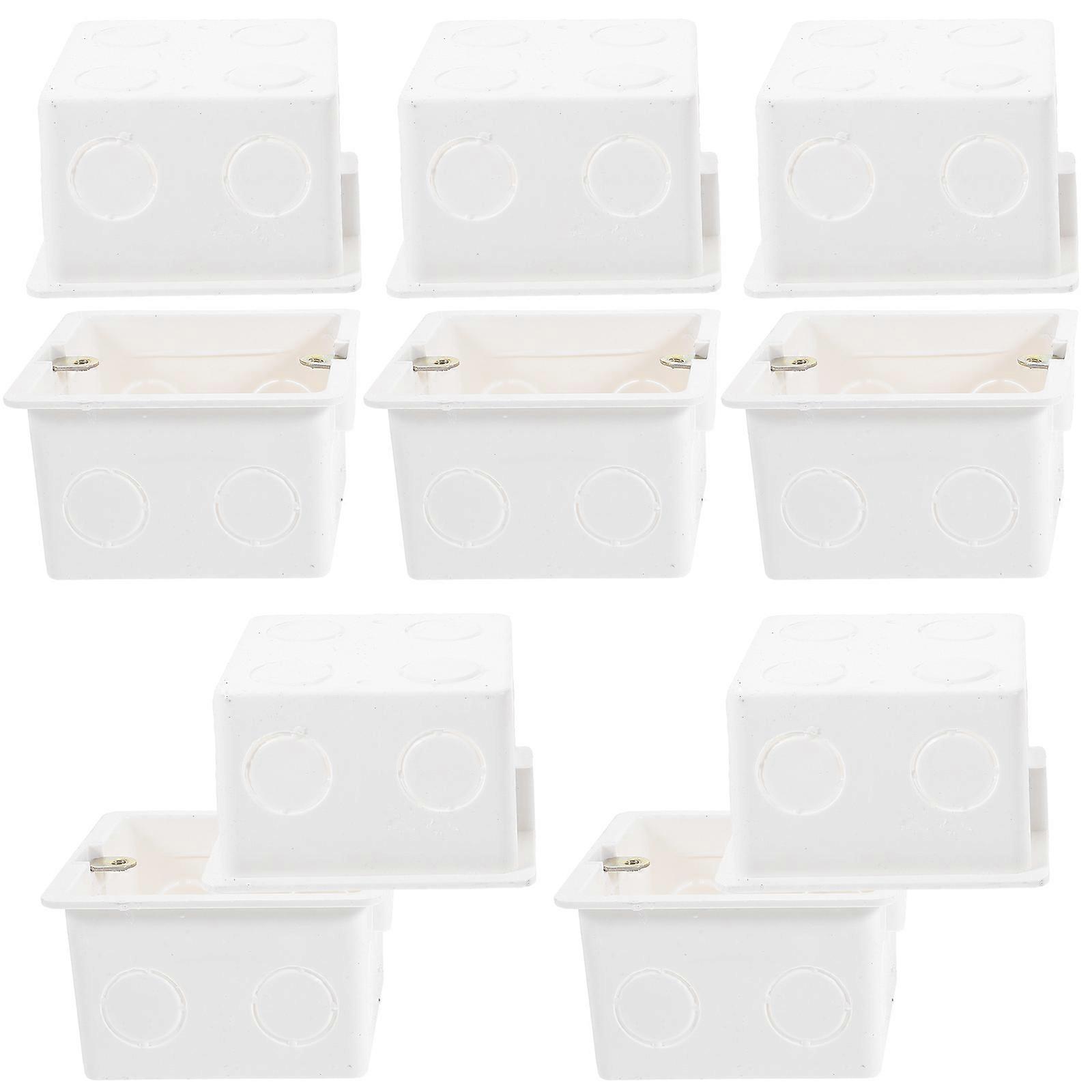 86 Type Wall Socket Box Concealed Box for Installation 40Pcs White PVC