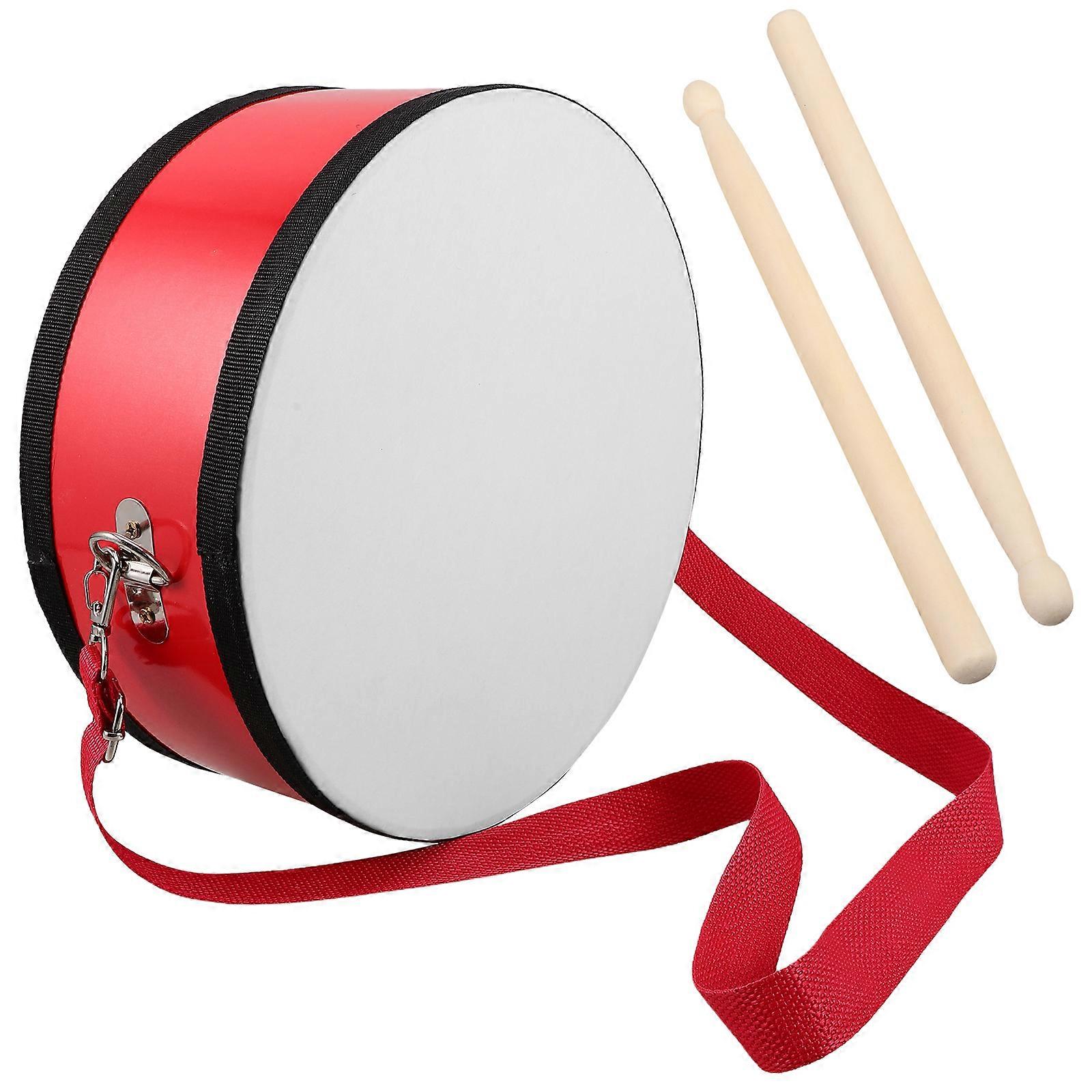 Marching Snare Drum for 3Sets Red with Strap Performance Drumsticks