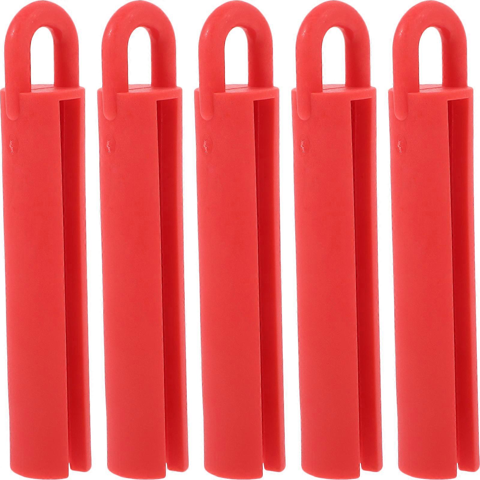 Billardqueue-Wandhalterung aus Gummi, 5 Stück, Rot