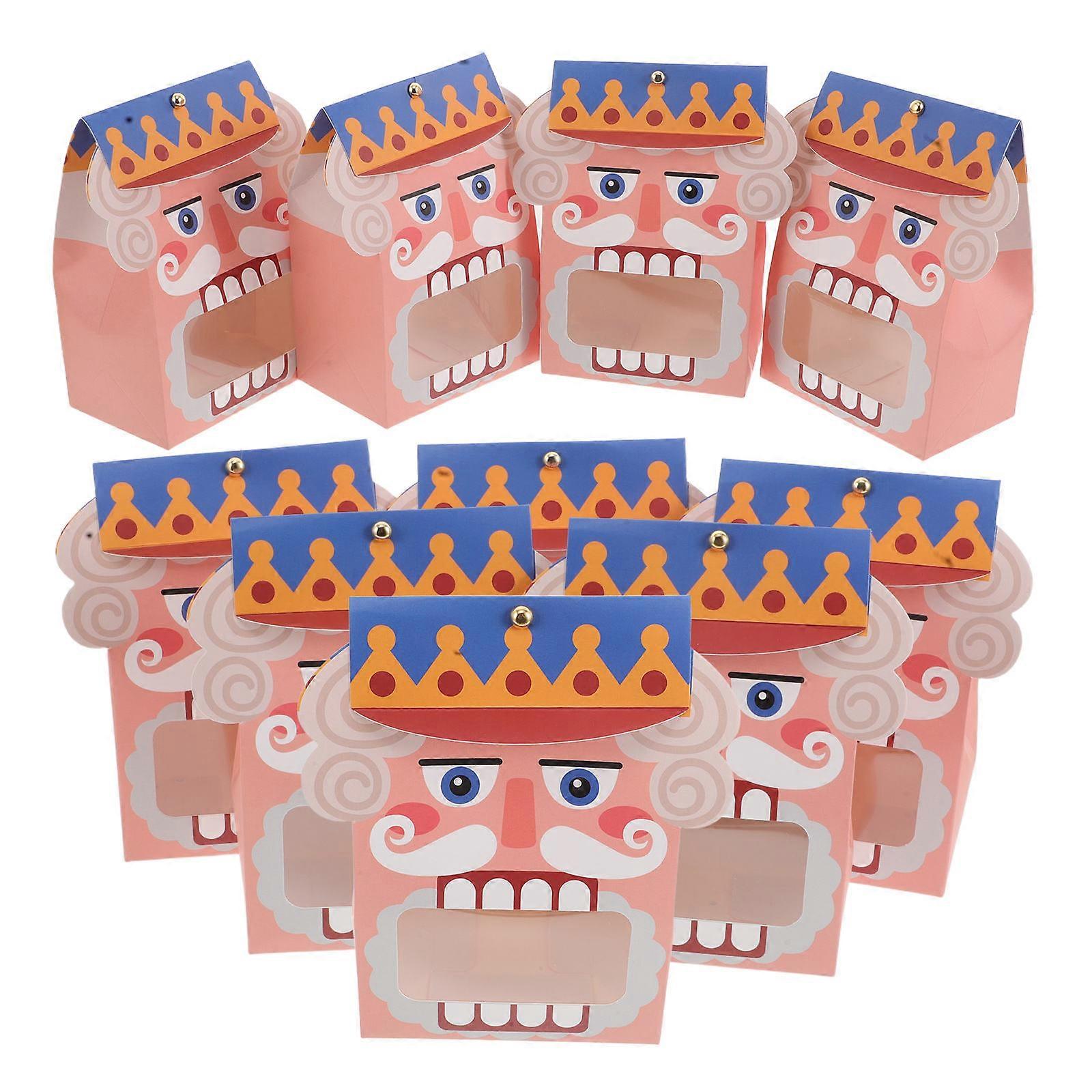 Nutcracker Cookie Boxes Cardboard Bakery Packaging for Storage Use 10Pcs