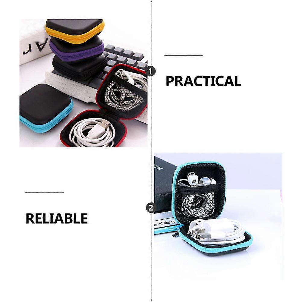 Portable Earphone Bag Earphone Storage Box for Data Cable 10Pcs Pack
