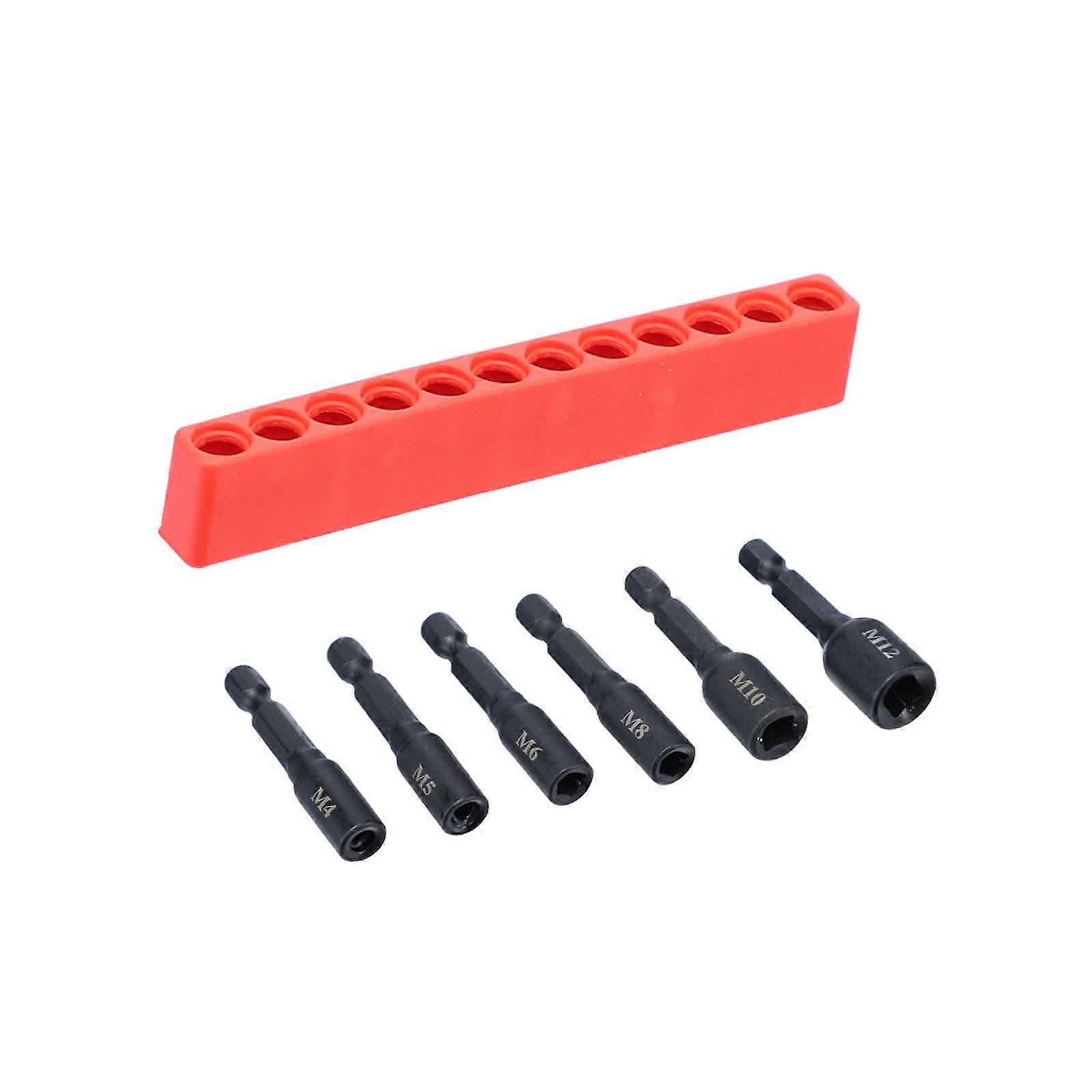8Pcs 1/4inch Socket Adapter Straight Fluted Screw Tap Thread Tap Socket Tap Socket Set Tap Die Socket Adapter Multicolor