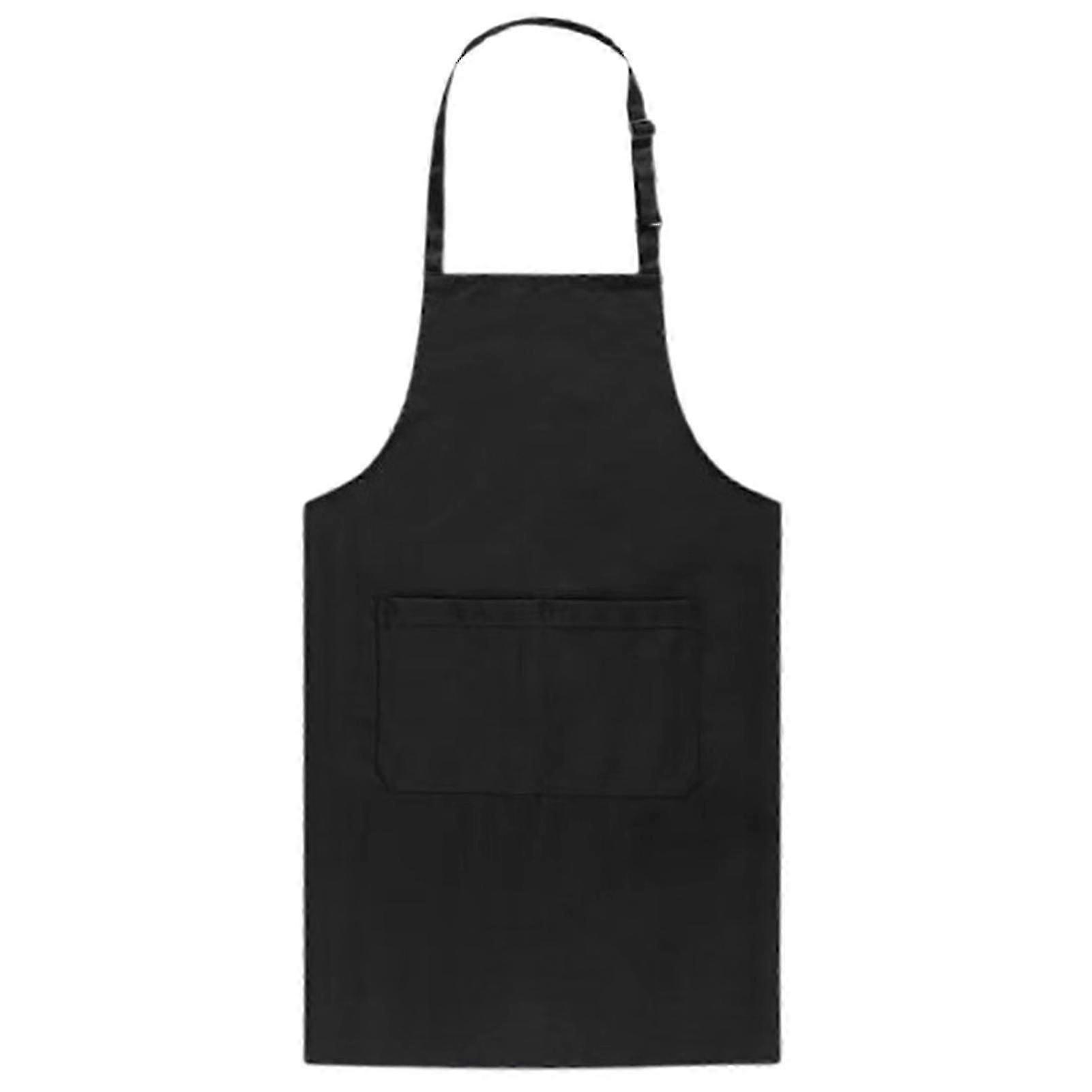 Waterproof Polyester Cotton Chef Apron with Hanging Neck Restaurant - Solid Color
