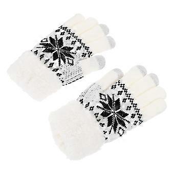 Knitting Gloves Warm Gloves for Decoration 1Pair Beige Winter Use