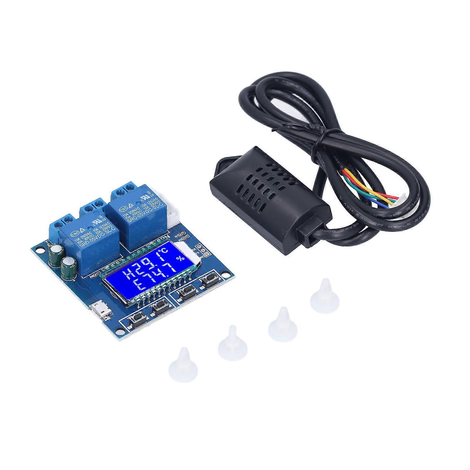 Humidity Temperature Control Module Digital Display 2 Output Relay Board Sensor DC630V XYTR01