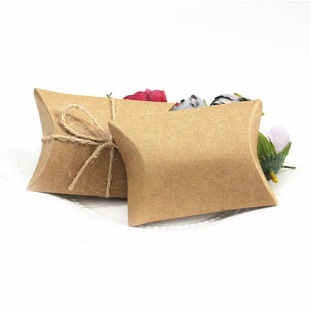 Brown Craft Paper Candy Boxes for Small Items Storage 100Pcs