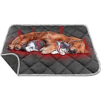 Selbstheizende Hundematte 90 x 60 cm, waschbare, wasserdichte, faltbare Hundedecke/Hundebett, umweltfreundliche, innovative, kabellose Heizmatte für Haustiere, groß