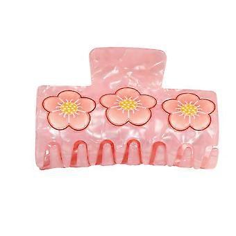 Hair Clip for Women - Floral Pattern & Pearlescent Finish - for Daily Commute or Travel