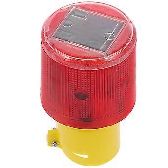 Feux d’avertissement stroboscopiques de circulation à LED à énergie solaire Scintillement Balise Lampe de signalisation routière Construction Signes lumineux (lumière rouge)