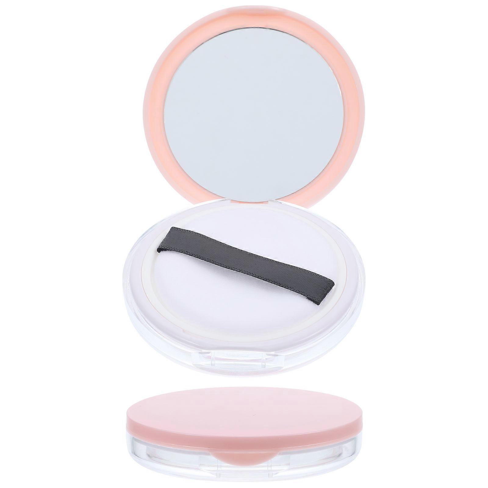 2pcs Plastic Empty Makeup Loose Powder Container Foundation Box with 2pcs Puff