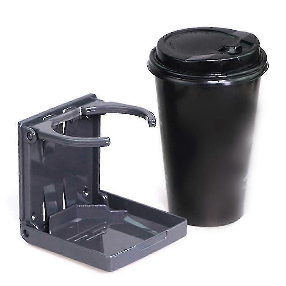 2pcs Adjustable Folding Cup Drink Holder with Screws(Black)