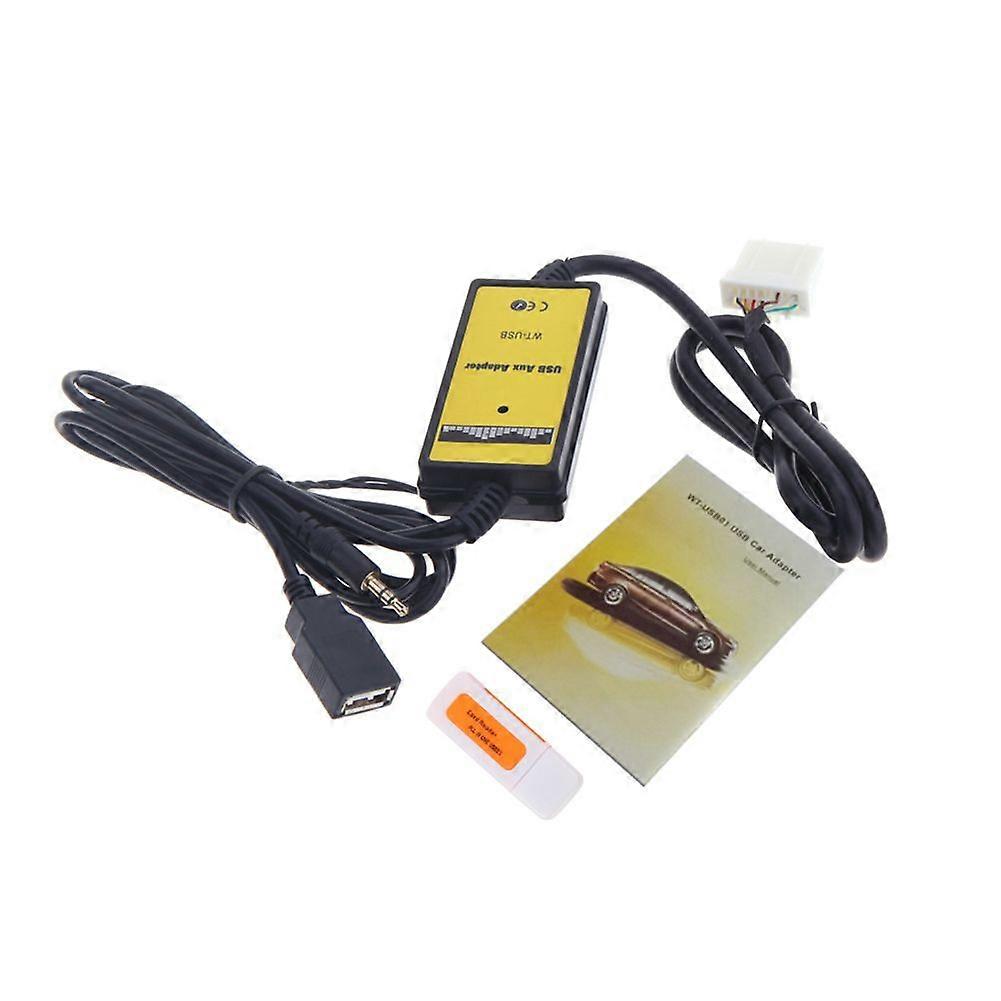 Car USB Adapter MP3 Audio Interface AUX Data Cable Connect Virtual CD Changer for Mazda