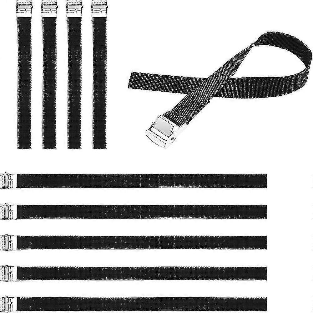 10pcs monteringsstropp sett, 40cm spenningsstropper med klemlås