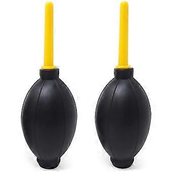 2pcs Rubber Blowing Dust Ball Air Blower For Eyelash Extensions, Tattoo, Succulent Plants, Keyboard, Camera And Sensitive Electronics (black X2)