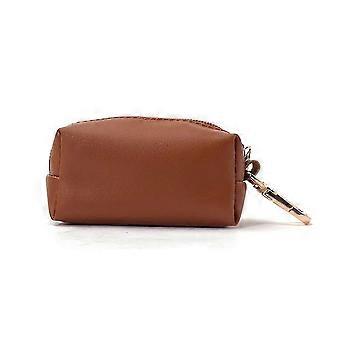 Pu Leather Dog Poop Bag Holder, Holds  Waste Bags, Portable Pet Dispenser Pouch for Cat Dog Outdoor Travel